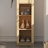 360° Rotating Mirror Cabinet Entryway Storage Solution