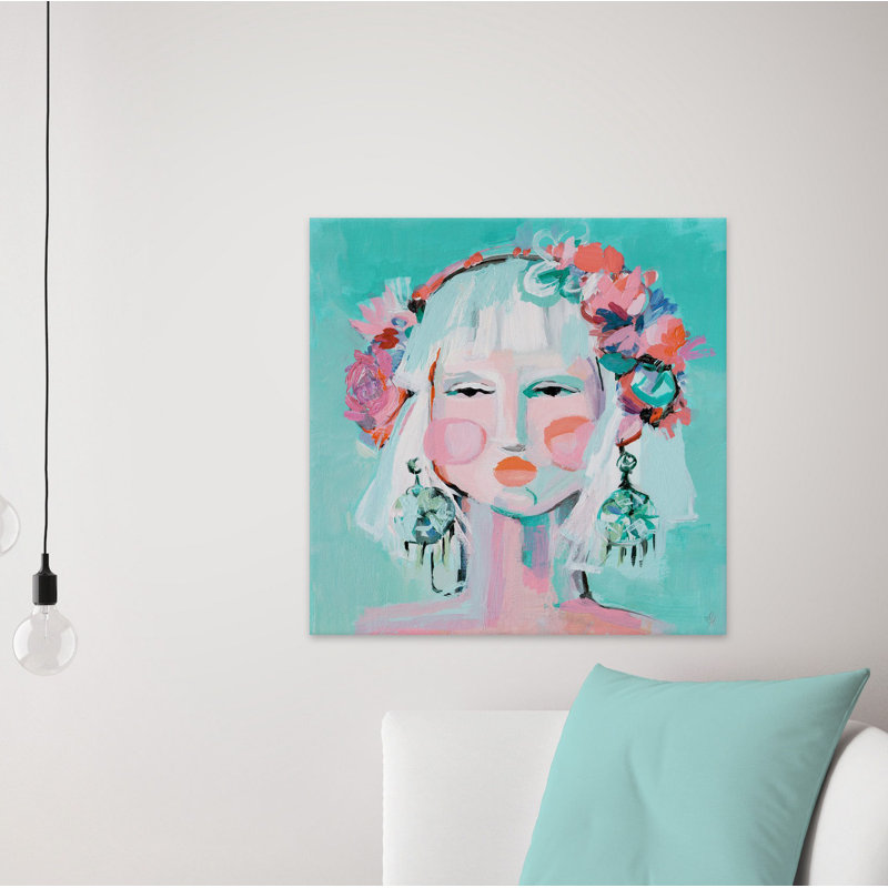 Painted Pretty - reproduction de peinture acrylique sur toile, H 20 po x l 20 po x P 1,5 po, Toile tendue