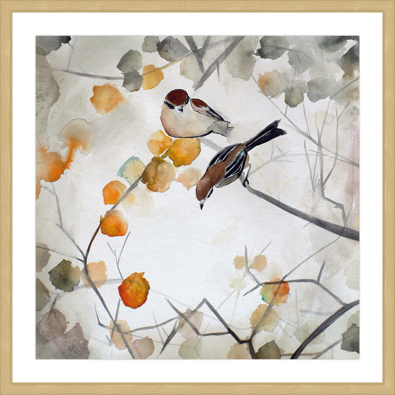 " Fall Birds " by Christine Lindstrom, 18" H x 18" W x 1.5" D