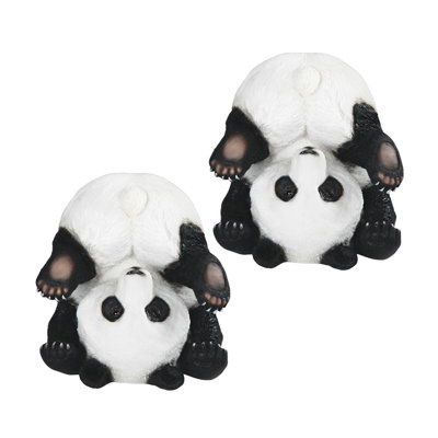 "Ensemble de 2 pièces" ICE ARMOUR l 5,25 "Panda Figurine Figurine Ornement Décoration Maison / Pièce et Idées cadeaux parfaites pour le réchauffement de la maison, les Fêtes et les Anniversaires