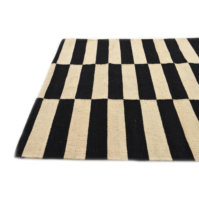 Tapis noir et blanc Jessen