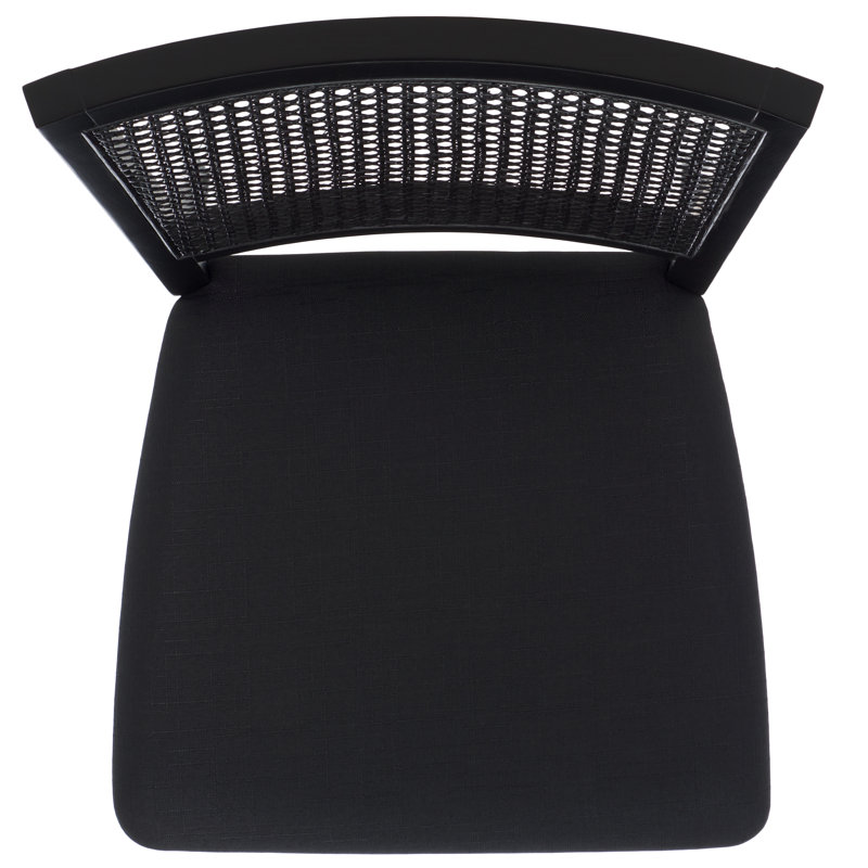 Chaise d'appoint Karlie, Cuir, Noir/naturel, Black