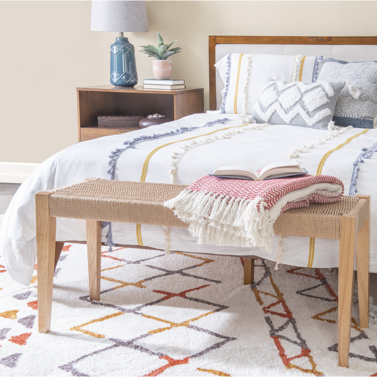 Corrine 40" Dining Bench, Natural