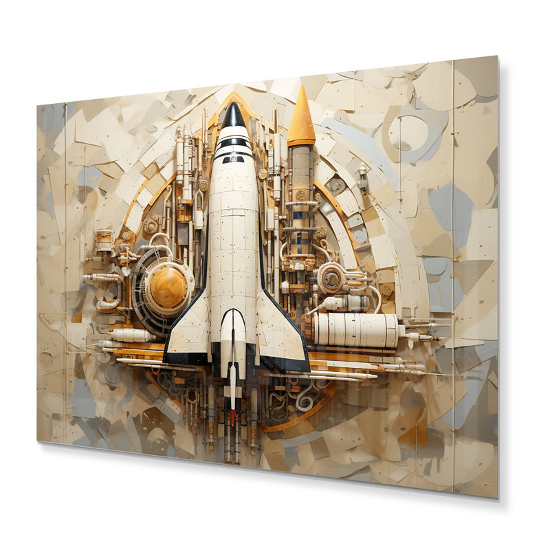 «Vintage Cosmic Space Shuttle Voyage» sur, H 16 po x l 32 po x P 1 po