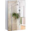 Armoire à miroir argentée - 15 po x 24 po, pour salle de bain, salon et salle de lavage, porte à charnières avec tablettes 15,03 po, 23,19 po et rangement de salle de bain