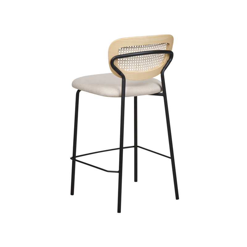 Vinehill Upholstered Counter Stool with Metal Frame