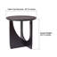 Petite table d'appoint ronde en bois massif-2073607536