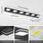 5CCT LED Modern Bathroom Vanity Mirror Light, Matte Black with Steel Square Shade & Acrylic-1155914986-1155914987