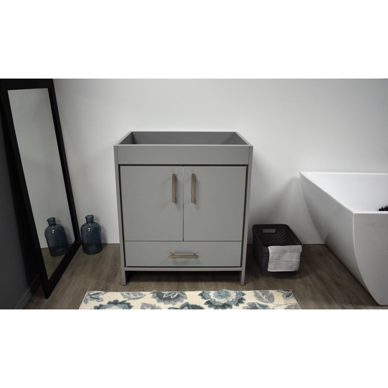 Base de meuble-lavabo simple 23,25 po Capri seulement, gris