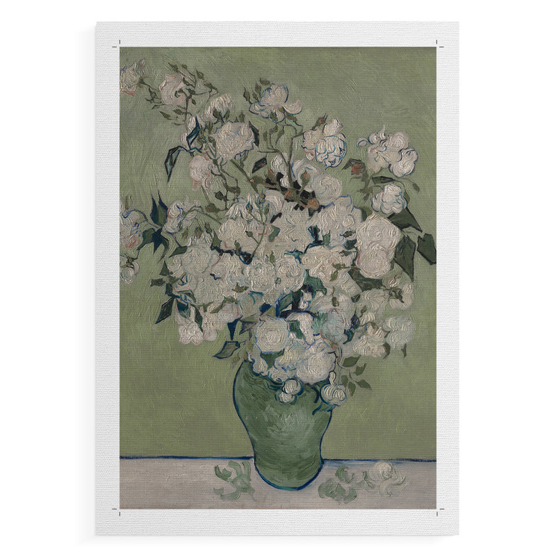 Imprimé floral rétro CCLV - impression sur toile seulement - non encadrée, H 36 po x l 24 po