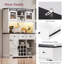 Armoire 71 po H Farmhouse avec ports électriques, tiroirs, supports et porte-verres