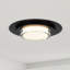 Plafonnier DEL carré noir intégré de 40,6 cm (16 po), haute luminosité (13 000 lumens à 25 W), 3 températures de couleur sélectionnables (3 000 K, 4 000 K et 5 000 K), intensité variable, diffuseur en acrylique gravé pour une diffusion uniforme de la lumière.