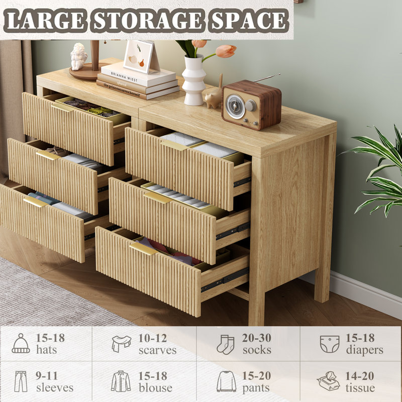 27.56" Tall 3-Drawer Nightstand (set Of 2), Nature