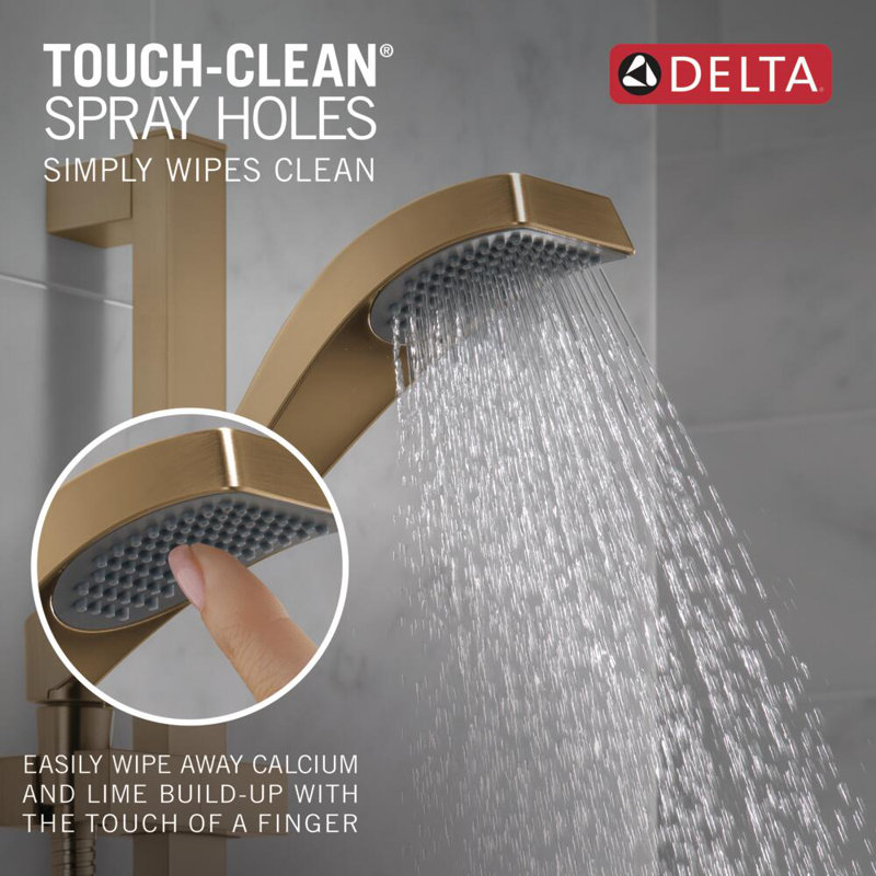 Dryden Single-Spray Slide Bar Hand Held Shower with Hose, Handheld Shower Head, Brilliance Champagne Bronze