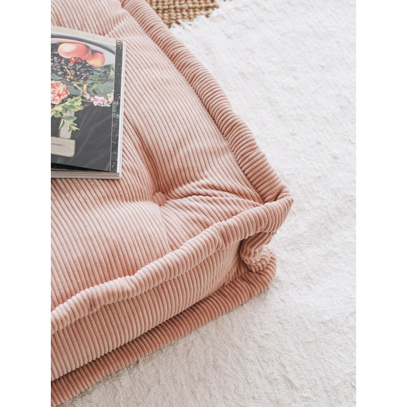 Luxurious Velvet Cushion, Pink, 21.7 x 6.3 x 21.7 inches | 100% Velvet Fabric, Filled with Soft Scrap Sponge & Fiber | Perfect for Sofas, Beds, & Chairs | Stylish Comfort for Home Decor & Relaxation