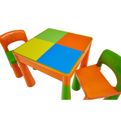 Kids 5 Piece Square Play Or Activity Table and Chair Set