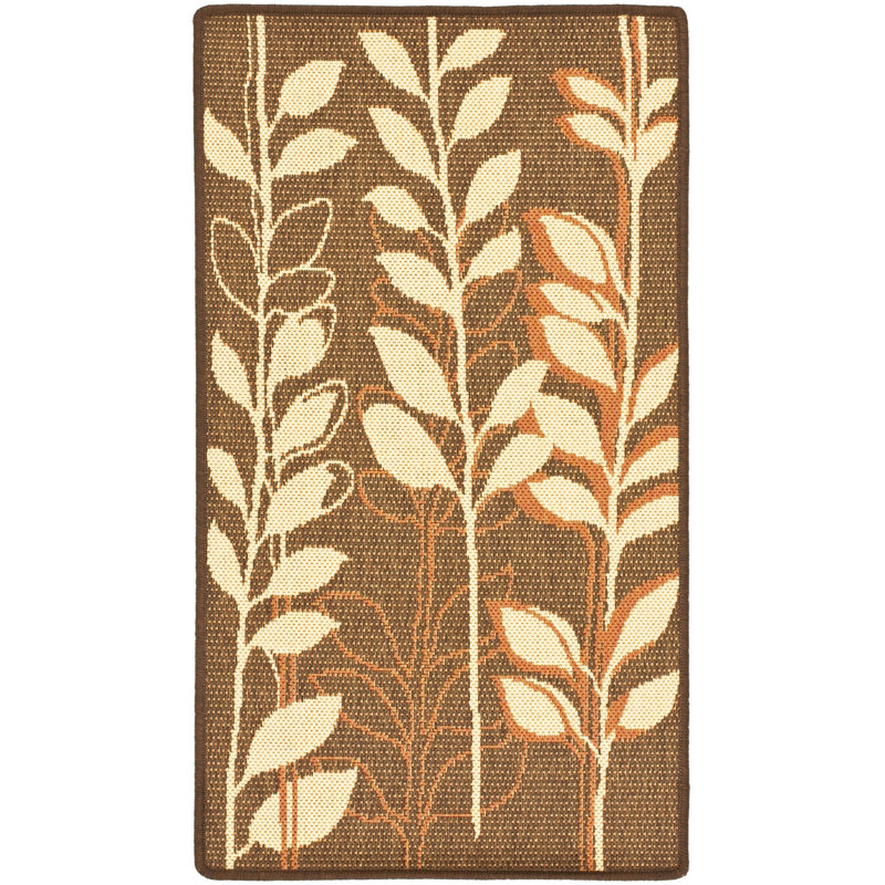 Tapis naturel / terre cuite brun Herefordshire, Rectangle 2 pi 7 po x 5 pi