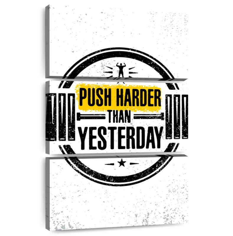 Tergel Push Harder Than Yesterday, 65" H x 42" W