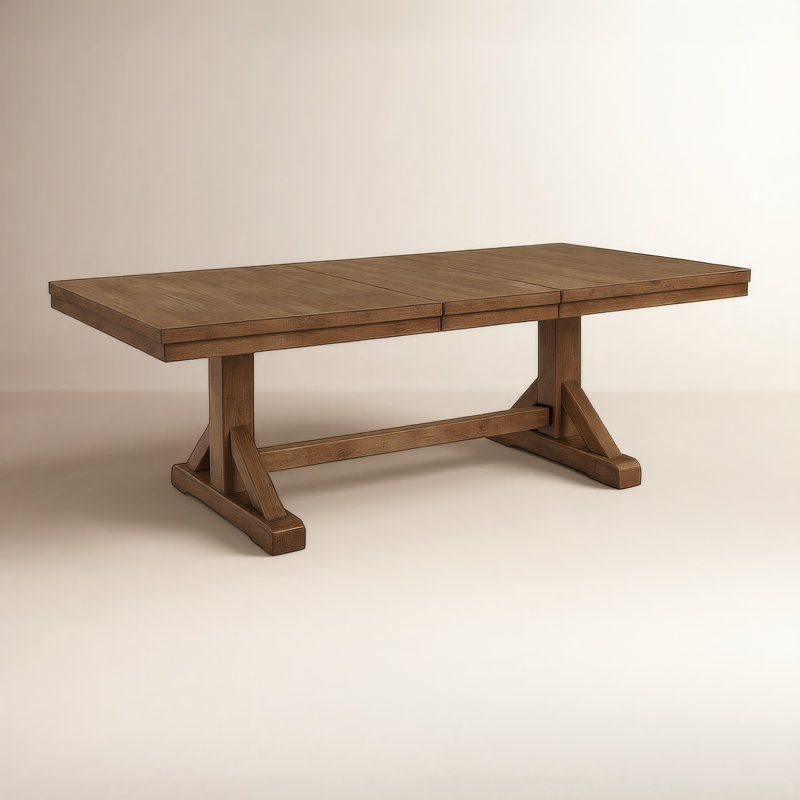 Hues Solid Wood Dining Table, Truffle