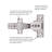 Concealed Self-Closing Hinges Bifold Frameless Soft Close - Polished Nickel - Cabinet Door Hinges (Set of 2)-125354092