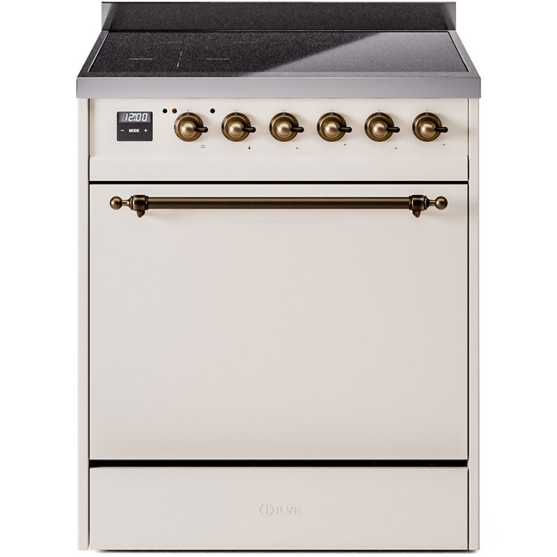 ILVE Nostalgie II 30 in Induction Range, Antique White/Bronze