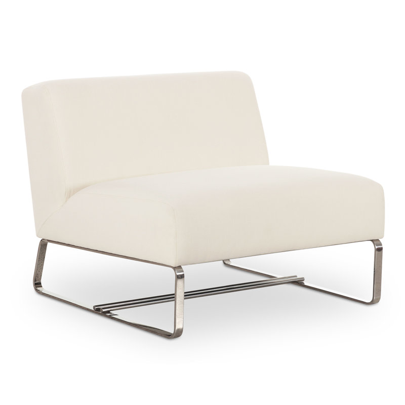 Chaise de patio Necci, Natté performance blanc cassé