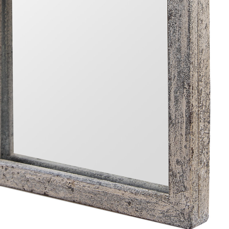 Miroir d'appoint Dellrey, Gris, 44 po x 30 po, Plat