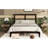 Headboard Full Size Bed With Two Practicality Storage Drawers, Appealing Rubber Wood And Woven & Drawers-1184803628-1184803631