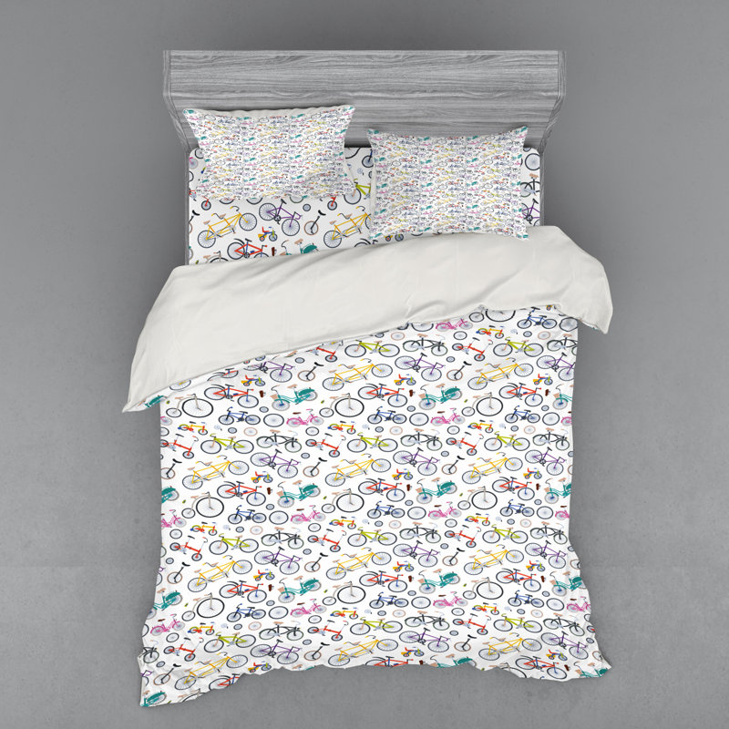 Ensemble de housse de couette vélo, Housse de couette grand + 3 pièces supplémentair