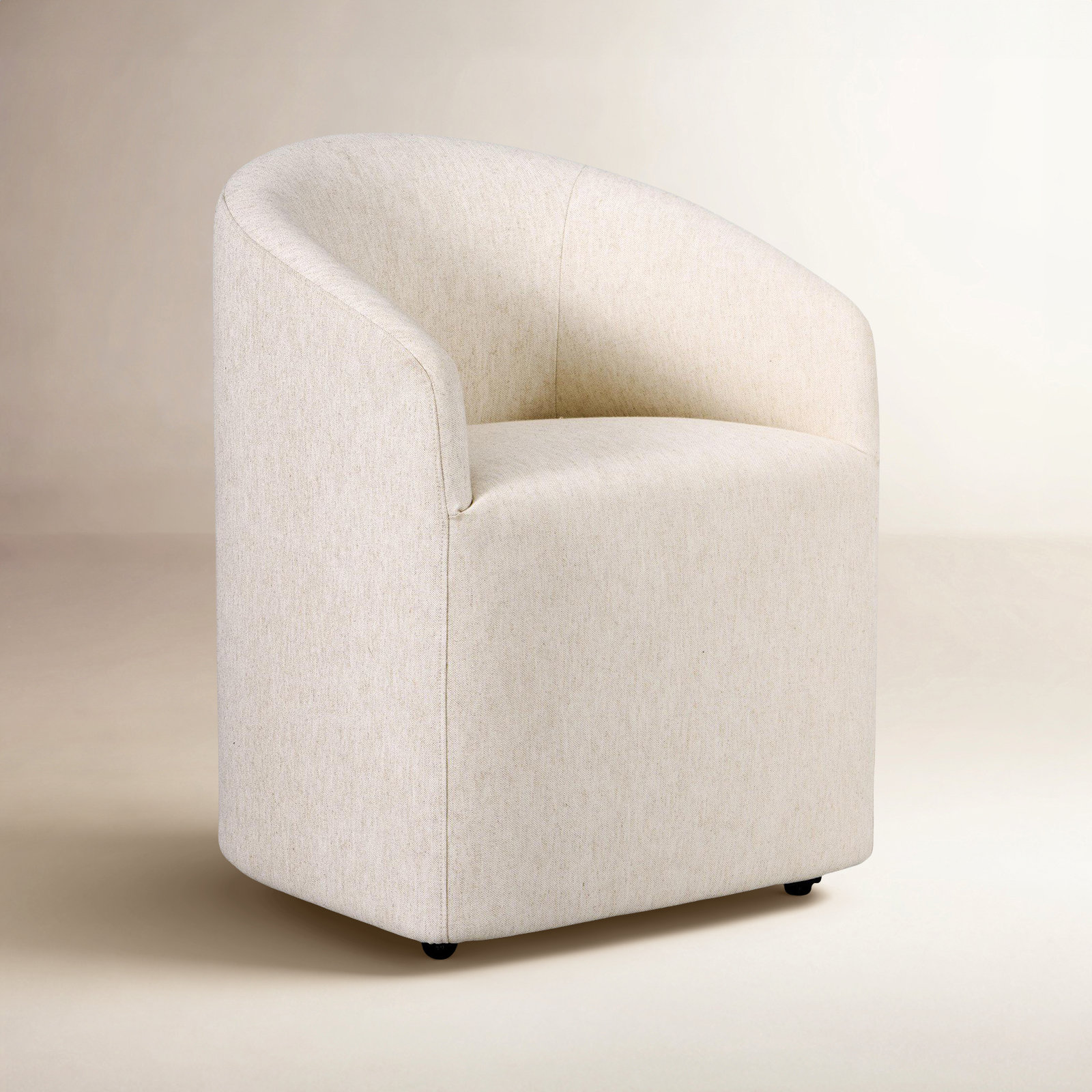 Keeshan Barrel Dining Armchair, Newcastle Natural