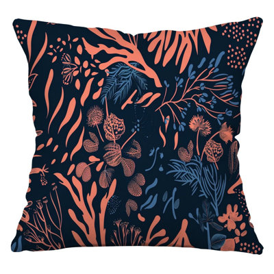 Coussin décoratif réversible en mélange de coton Tropical Flora