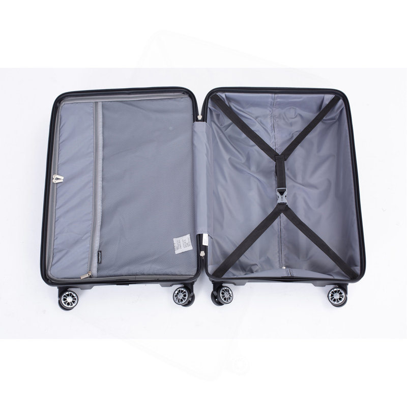 Ensemble de valises légères et durables avec serrure TSA, ensemble de 3 valises à roulettes doubles Hardshell