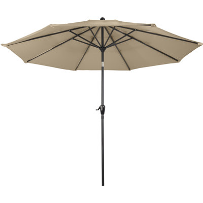 Parasol de patio à inclinaison automatique de 10 pi avec toile ventilée pour terrasse, balcon, porche, cour ou piscine Kelton par Pure Garden