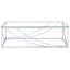 Et table basse rectangulaire en verre avec pieds en métal pour le salon - hauteur de 17 po, largeur de 48,35 po, profondeur de 23,5 po, look contemporain, supports faciles à entretenir.