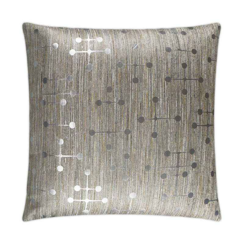 Morse Pillow Cover & Insert, Silver, Square 20"
