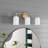 3 Light Brushed Gold Bathroom Light Fixtures with Frosted Glass