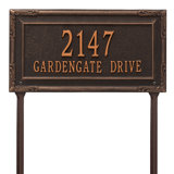 Gardengate Personalized Grande 2-Line Lawn Address Sign