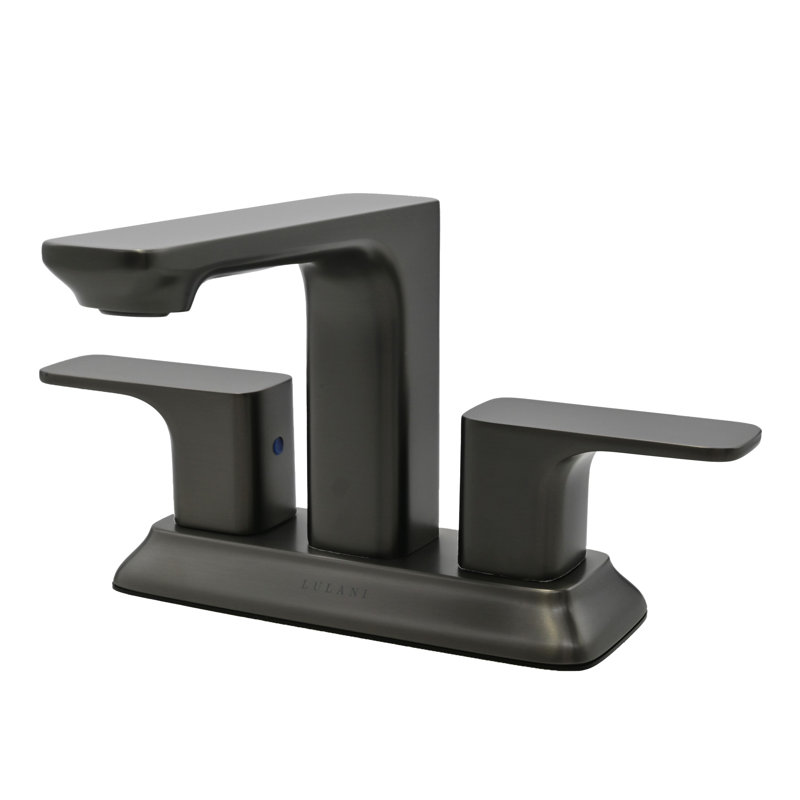 Lulani Corsica Centerset Bathroom Faucet with Drain Assembly, Gun Metal
