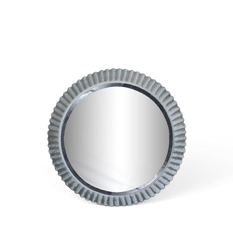 Garden Floral Round Iron Mirror