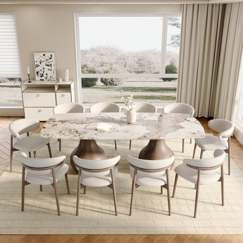 Ensemble de salle à manger 11 pièces Otelia, H 29,53 po x L 93,7 po x l 43,3 po, 11 pièces: table, 10 chaises