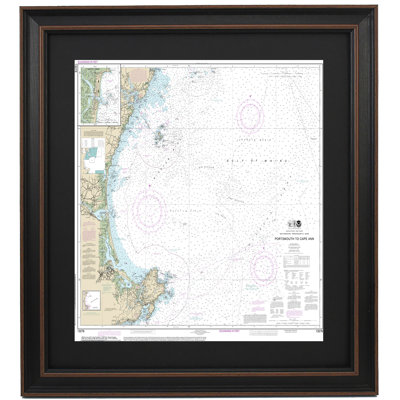 Portsmouth To Cape Anne | Nautical Chart | Framed Print