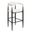 Hauteur de 2 tabourets de comptoir, revêtement beige avec pieds en fer pour la cuisine moderne, capacité de poids de 260 lb convenant à la hauteur de la cuisine, dossier rembourré et capacité de poids-28112508-28112506