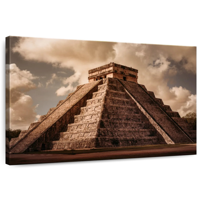 Adella Pyramid Of Kukulcan, 30" H x 45" W