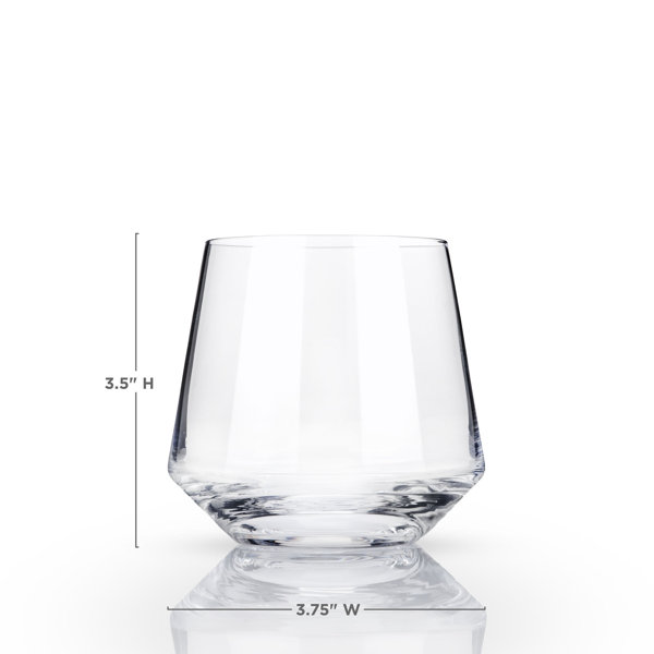 Viski Raye Gem Crystal Highball Tumblers Set of 2, Lead-Free Premium  Crystal Clear Glass, Stylish Highball Cocktail Glasses, Cocktail Glass Gift  Set, 14 oz, Shop