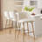 Miomir Boucle and Polyester Counter Stools with Upholstered Back 