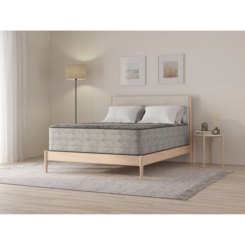 Matelas double 14 po - Sommeil plus frais avec glace pure. Gel cuivré 1 po, argent, graphite pour le soulagement. Ressorts silencieux. Réglable. Fabriqué aux États-Unis. Mousse noire + printemps une nuit. Mélangez un meilleur repos. Silencieux