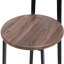 Ensemble de 3 tabourets de bar, hauteur comptoir. Noir et brun noyer Conception ergonomique confortable. Fabrication en métal, capacité de 220 lb. Polyvalent pour les espaces variés. Look moderne. Assemblage facile-1130324078