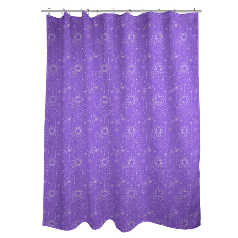 Rideau de douche simple astrologie, Mauve