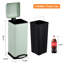Poubelle de salle de bain 8 gallons, poubelle à pédale carrée 30 litres en acier inoxydable, vert-102478662
