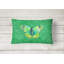 Coussin intérieur/extérieur vert/jaune papillon